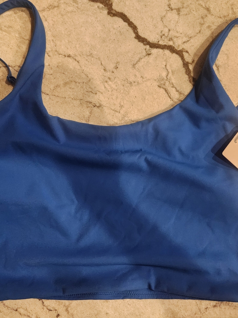 Athleta Royal Blue Scoop-Neck Crop Top